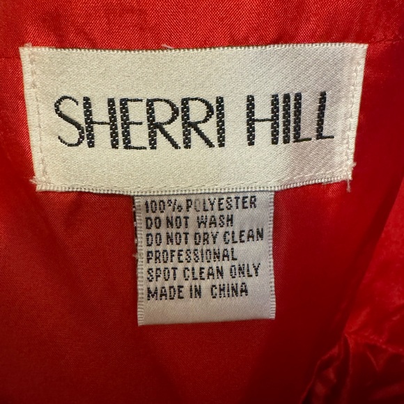 Sherri Hill A-Line Flare Formal Red Dress S50678 - Picture 4 of 12